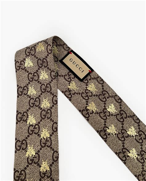 gucci gg bee silk neck bow